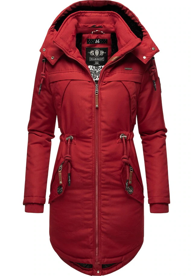 Marikoo Wintermantel »Kamii« sportlicher Damen Winterparka mit abnehmb. Kapuze