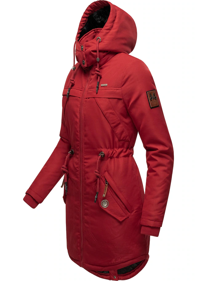 Marikoo Wintermantel »Kamii« sportlicher Damen Winterparka mit abnehmb. Kapuze