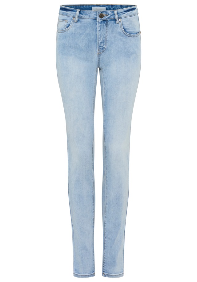 Tamaris Skinny-fit-Jeans »aus bequemen Stretch-Denim« schmale Beinweite, mit Gürtelschlaufenbund, mit Metallreißverschluss