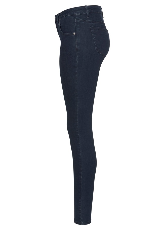 Tamaris Skinny-fit-Jeans »aus bequemen Stretch-Denim« schmale Beinweite, mit Gürtelschlaufenbund, mit Metallreißverschluss