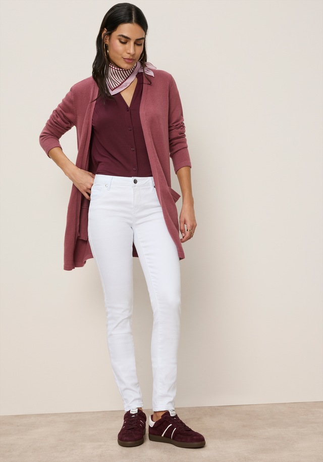 Tamaris Skinny-fit-Jeans »aus bequemen Stretch-Denim« schmale Beinweite, mit Gürtelschlaufenbund, mit Metallreißverschluss