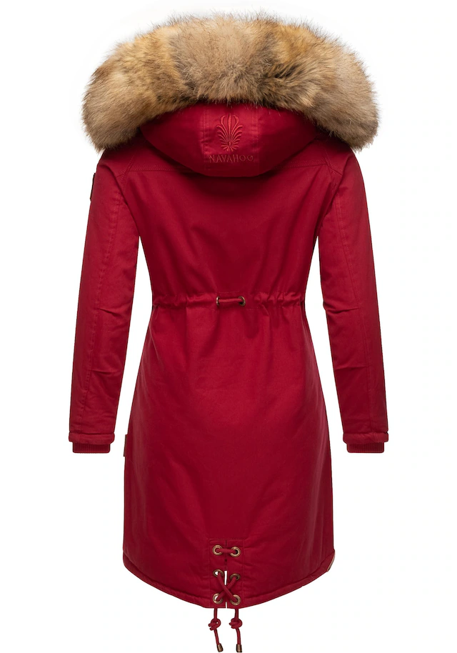 Navahoo Wintermantel »Rosinchen« stylischer Damen Winter Baumwollparka mit Kunstfell