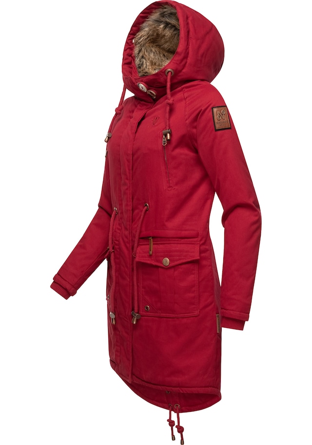 Navahoo Wintermantel »Rosinchen« stylischer Damen Winter Baumwollparka mit Kunstfell