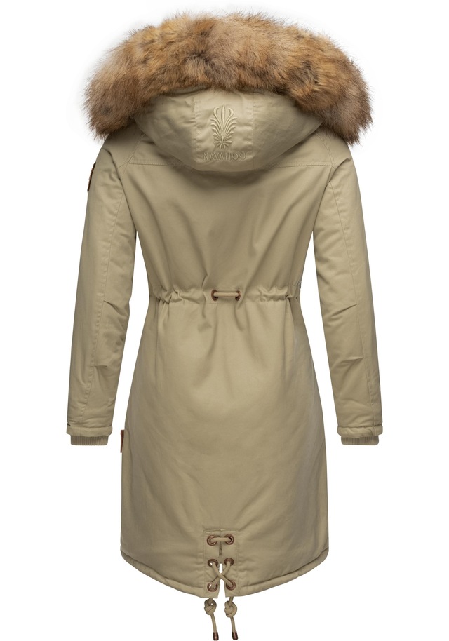 Navahoo Wintermantel »Rosinchen« stylischer Damen Winter Baumwollparka mit Kunstfell