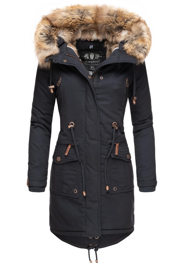 Navahoo Wintermantel »Rosinchen« stylischer Damen Winter Baumwollparka mit Kunstfell