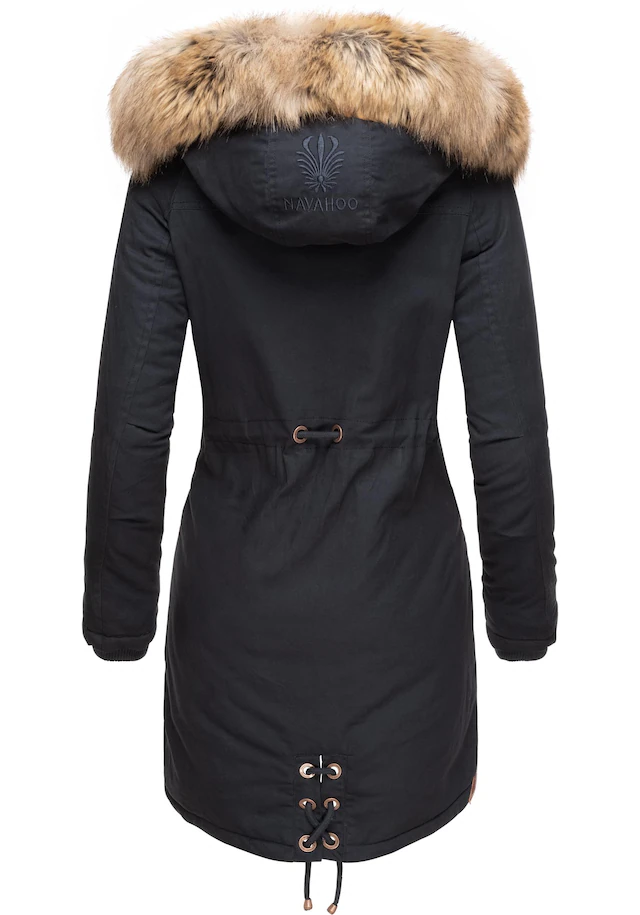 Navahoo Wintermantel »Rosinchen« stylischer Damen Winter Baumwollparka mit Kunstfell