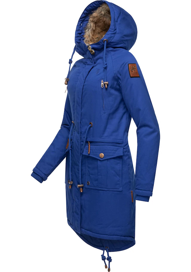 Navahoo Wintermantel »Rosinchen« stylischer Damen Winter Baumwollparka mit Kunstfell