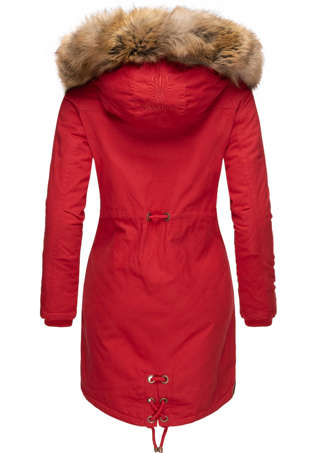 Navahoo Wintermantel »Rosinchen« stylischer Damen Winter Baumwollparka mit Kunstfell