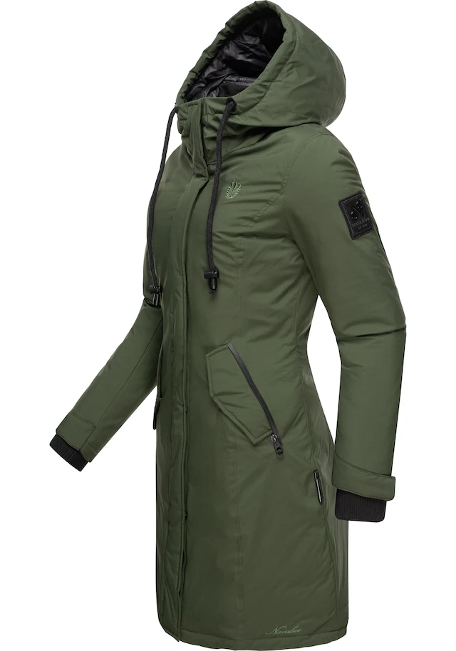 Navahoo Wintermantel »Letiziaa« sportlicher Winterparka mit gefütterter Kapuze