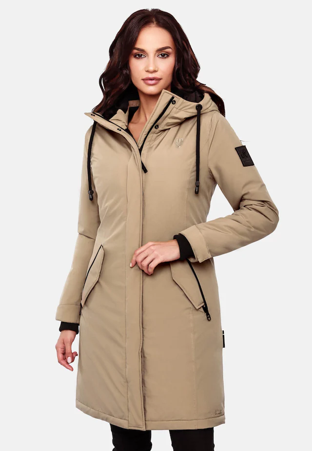 Navahoo Wintermantel »Letiziaa« sportlicher Winterparka mit gefütterter Kapuze