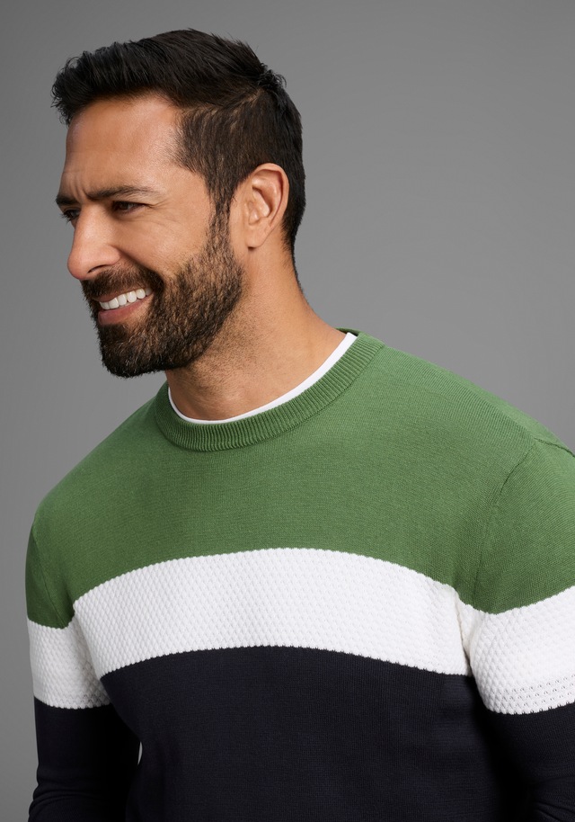 H.I.S Rundhalspullover »neue Farben!« Colorblocking, in leichter Strickqualität