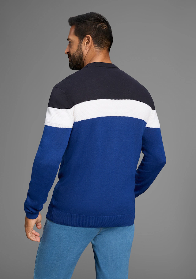 H.I.S Rundhalspullover »neue Farben!« Colorblocking, in leichter Strickqualität