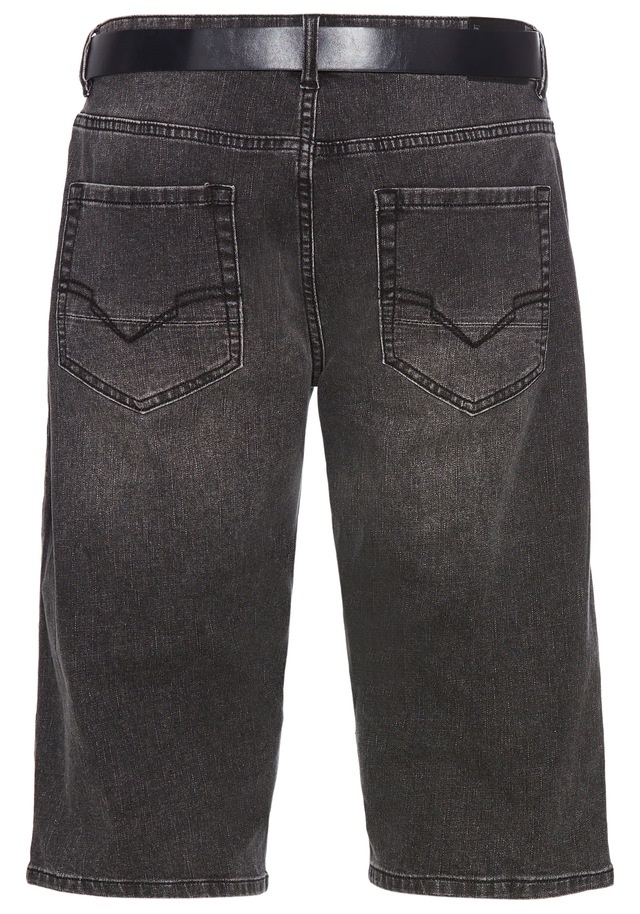 H.I.S Jeansbermudas »HANTZ« Set, mit abnehmbarem Gürtel, 2 Stk. gerader Beinschnitt, Used-Look mit Abriebeffekten