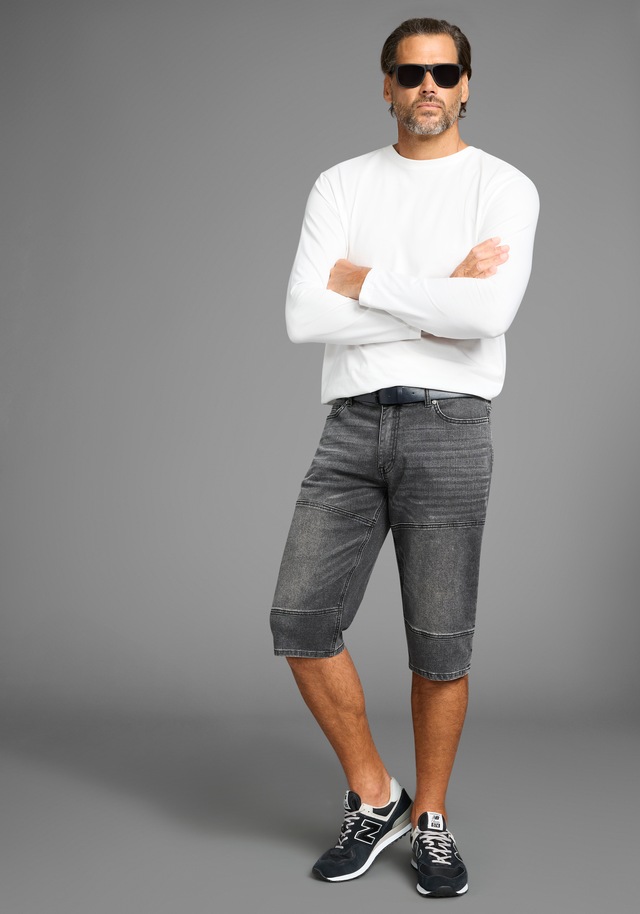 H.I.S Jeansbermudas »HANTZ« Set, mit abnehmbarem Gürtel, 2 Stk. gerader Beinschnitt, Used-Look mit Abriebeffekten