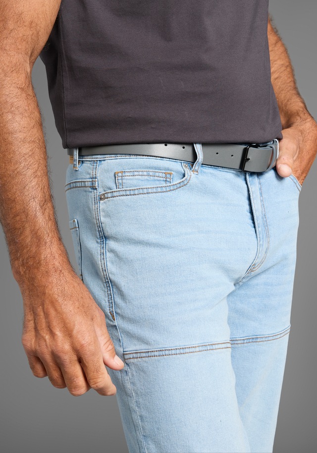 H.I.S Jeansbermudas »HANTZ« Set, mit abnehmbarem Gürtel, 2 Stk. gerader Beinschnitt, Used-Look mit Abriebeffekten