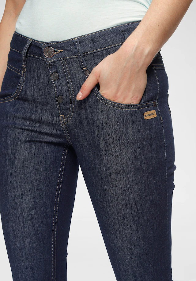 GANG Skinny-fit-Jeans »94MEDINA« mit stylischer halb offener Knopfleiste