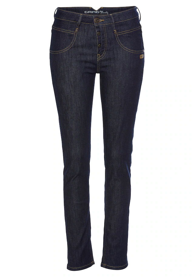 GANG Skinny-fit-Jeans »94MEDINA« mit stylischer halb offener Knopfleiste