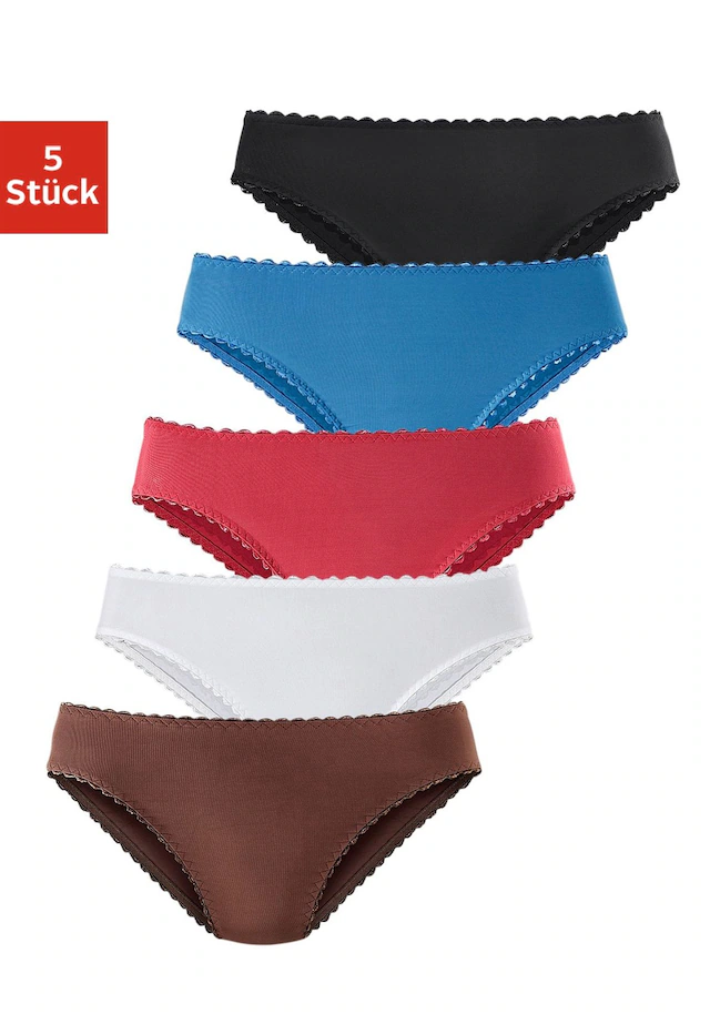 petite fleur by Lascana Jazz-Pants Slips 5er-Pack, aus weicher Microfaser