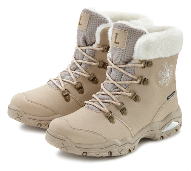 LASCANA Winterstiefelette »Winterboots, Outdoorstiefelette, Stiefel, Stiefelette, Schneestiefel« mit wind-& wasserabweisender Tex-Membran