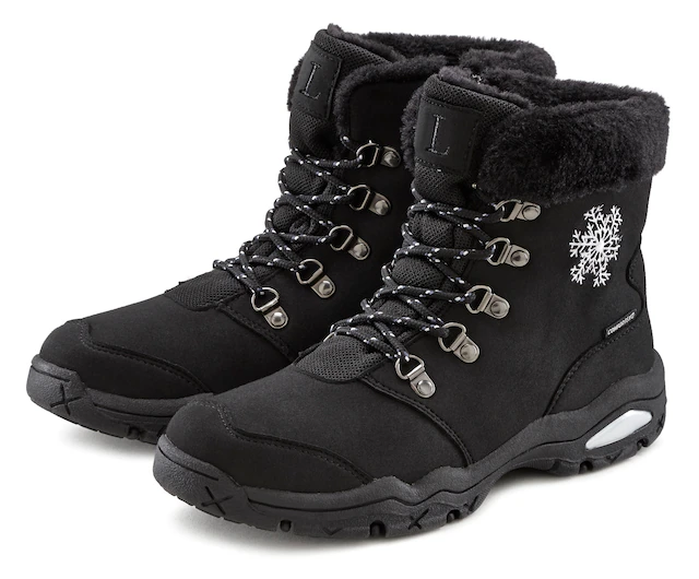 LASCANA Winterstiefelette »Winterboots, Outdoorstiefelette, Stiefel, Stiefelette, Schneestiefel« mit wind-& wasserabweisender Tex-Membran