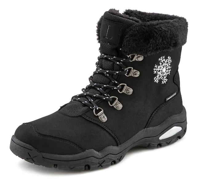 LASCANA Winterstiefelette »Winterboots, Outdoorstiefelette, Stiefel, Stiefelette, Schneestiefel« mit wind-& wasserabweisender Tex-Membran