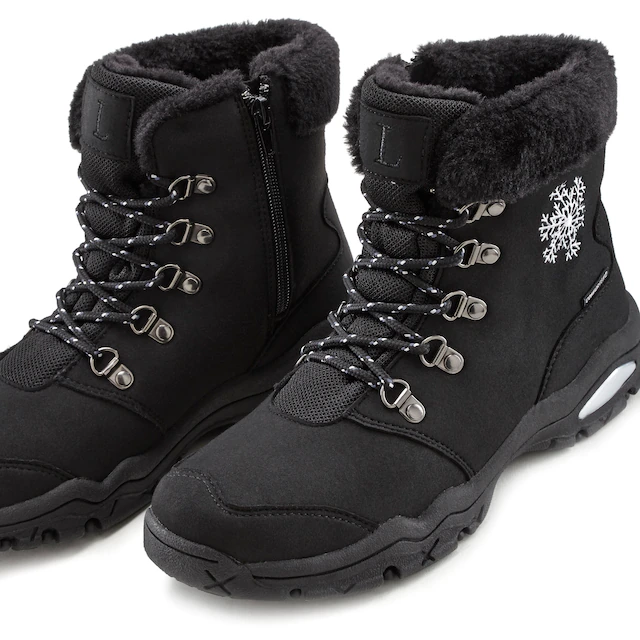 LASCANA Winterstiefelette »Winterboots, Outdoorstiefelette, Stiefel, Stiefelette, Schneestiefel« mit wind-& wasserabweisender Tex-Membran