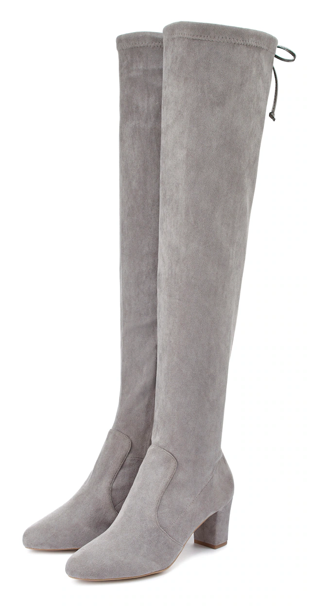 LASCANA Overkneestiefel »Slouchy Boots, Langschaft Stiefel, Schlupf-Boot,« aus weichem Stretchmaterial