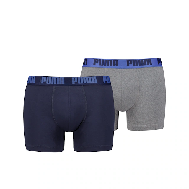 PUMA Boxershorts »PUMA MEN EVERYDAY BASIC BOXERS 2P« Packung, mit Puma Webbund
