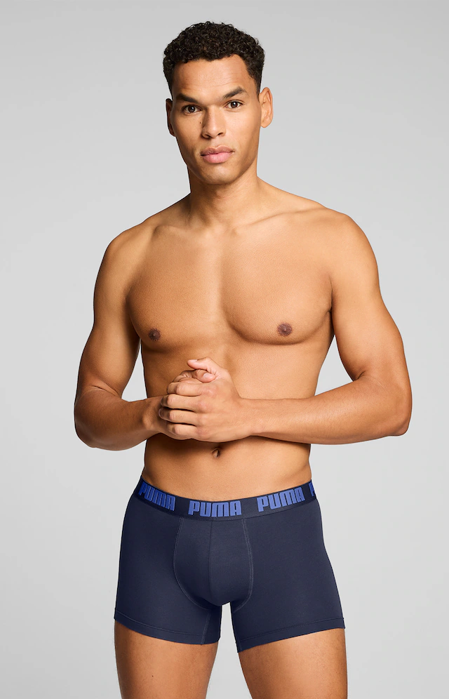 PUMA Boxershorts »PUMA MEN EVERYDAY BASIC BOXERS 2P« Packung, mit Puma Webbund