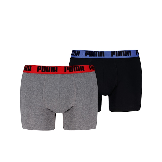 PUMA Boxershorts »PUMA MEN EVERYDAY BASIC BOXERS 2P« Packung, mit Puma Webbund