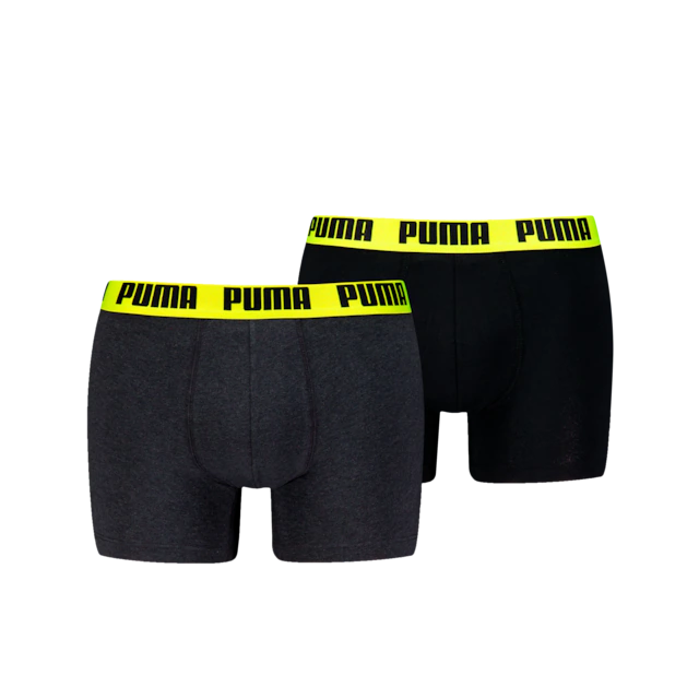 PUMA Boxershorts »PUMA MEN EVERYDAY BASIC BOXERS 2P« Packung, mit Puma Webbund