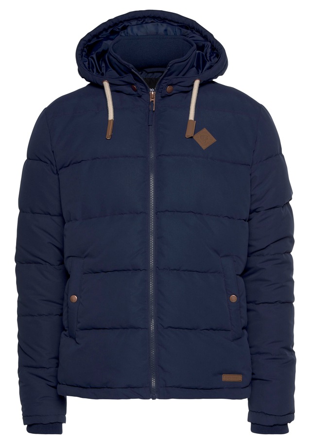 Bruno Banani Steppjacke mit Kapuze leicht, wasserabweisend, modischer Stil, mit dekorativen Badges