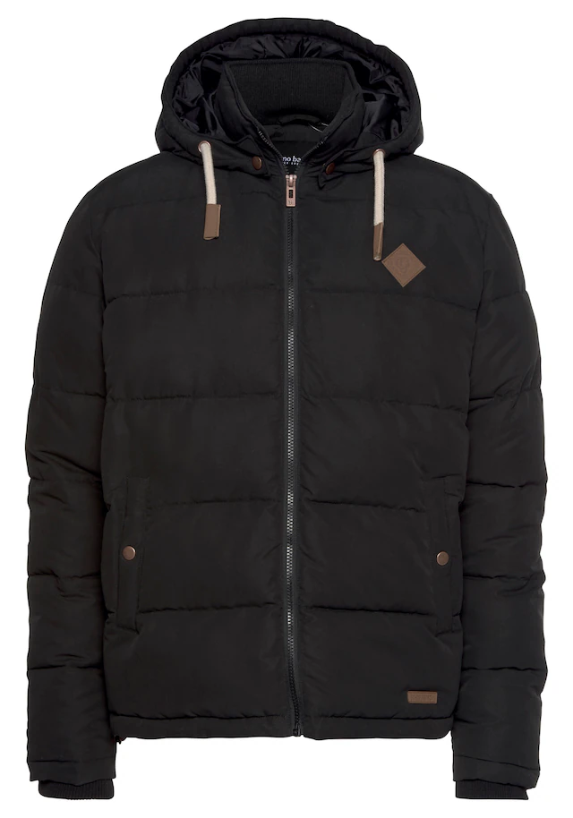 Bruno Banani Steppjacke mit Kapuze leicht, wasserabweisend, modischer Stil, mit dekorativen Badges
