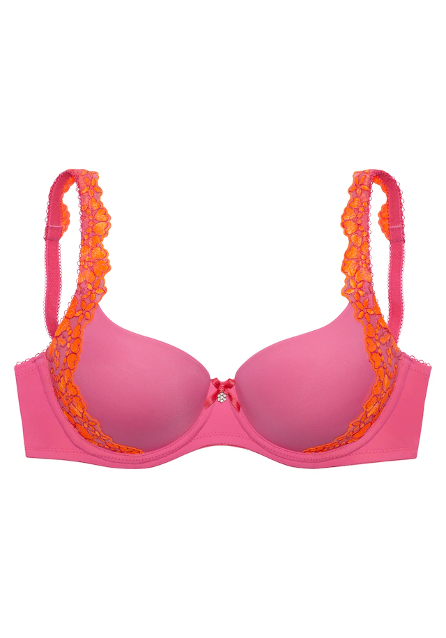 LASCANA Schalen-BH », BH mit Bügel, Dirndl-BH, Wanda« mit seitlicher Stickerei Spitze, als Dessous-Set kombinierbar