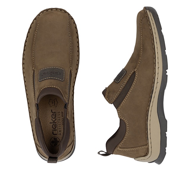 Rieker Slip-On Sneaker Slipper, Schlupfschuh, Halbschuh, Freizeitschuh mit Stretcheinsätze