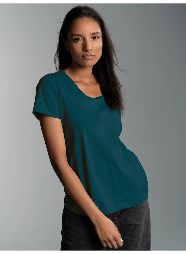 Trigema T-Shirt »TRIGEMA Damen T Shirt aus Biobaumwolle« 1