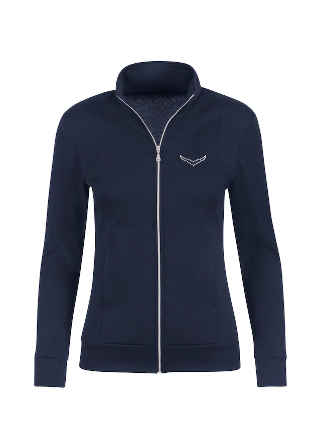 Trigema Sweatjacke »TRIGEMA Jacke mit Kristallsteinen« 1 Stk.