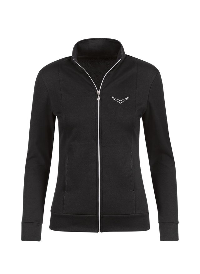 Trigema Sweatjacke »TRIGEMA Jacke mit Kristallsteinen« 1 Stk.