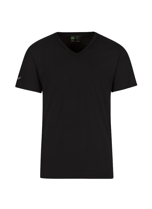 Trigema T-Shirt »TRIGEMA T Shirt aus Biobaumwolle mit V-Ausschnitt« 1
