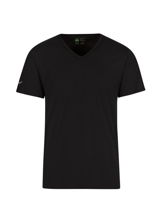 Trigema T-Shirt »TRIGEMA T Shirt aus Biobaumwolle mit V-Ausschnitt« 1