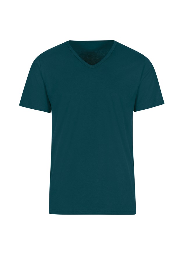 Trigema T-Shirt »TRIGEMA T Shirt aus Biobaumwolle mit V-Ausschnitt« 1