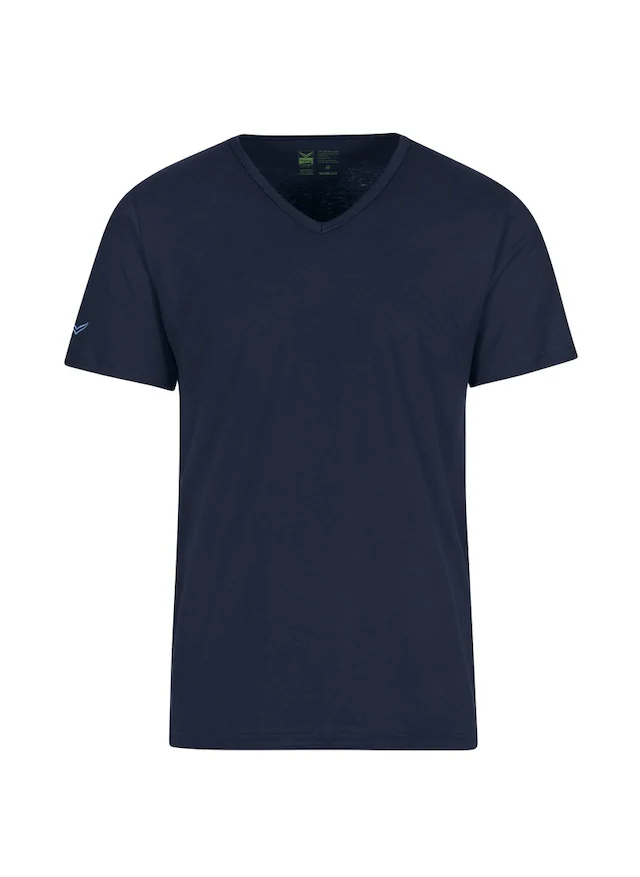 Trigema T-Shirt »TRIGEMA T Shirt aus Biobaumwolle mit V-Ausschnitt« 1