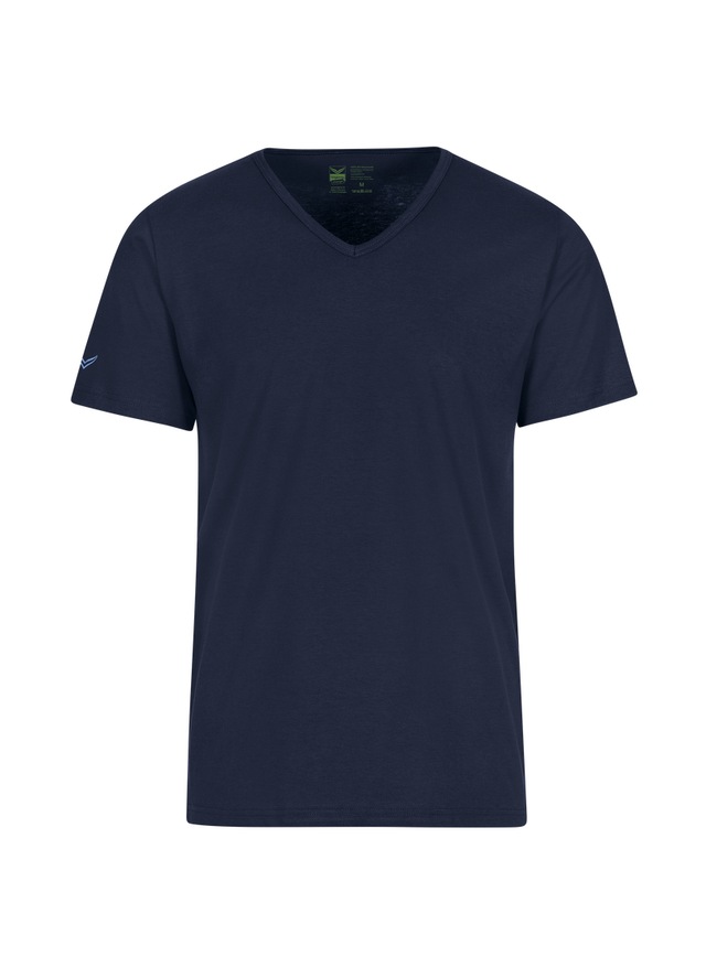 Trigema T-Shirt »TRIGEMA T Shirt aus Biobaumwolle mit V-Ausschnitt« 1