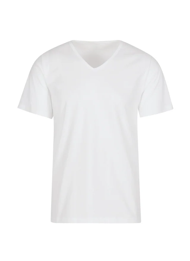 Trigema T-Shirt »TRIGEMA T Shirt aus Biobaumwolle mit V-Ausschnitt« 1