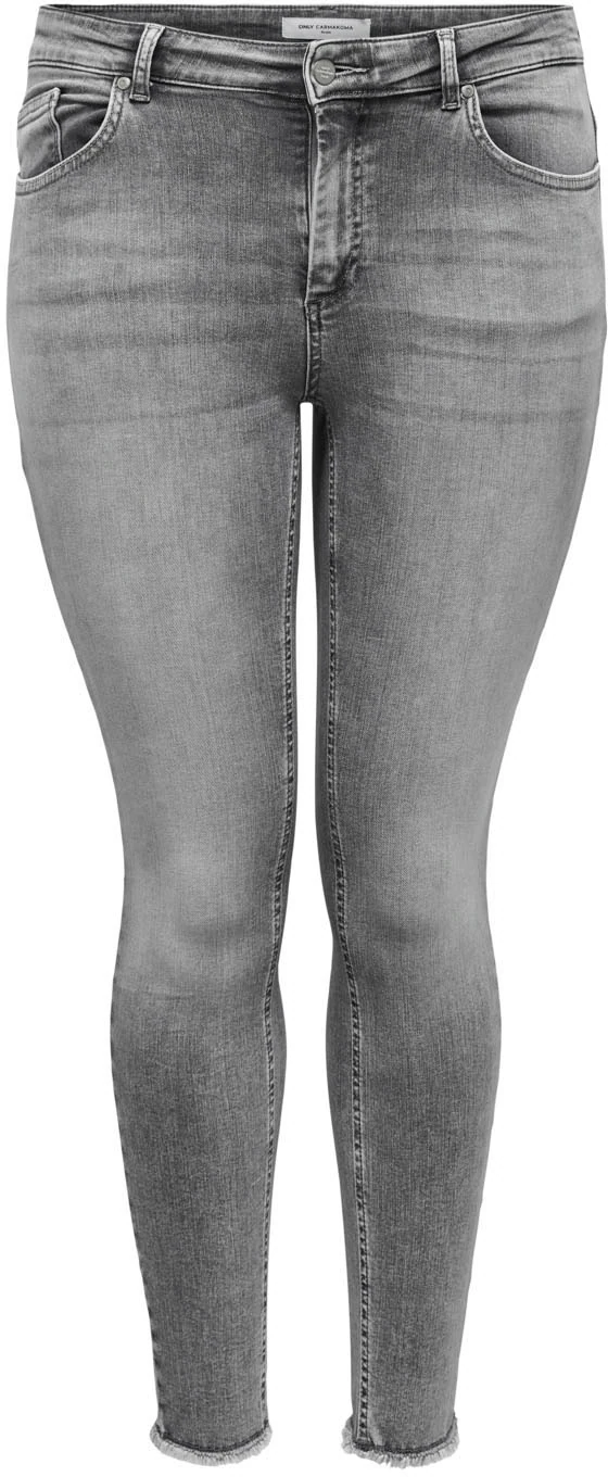 ONLY CARMAKOMA Skinny-fit-Jeans »CARWILLY REG SK ANK JNS« in washed-out Optik