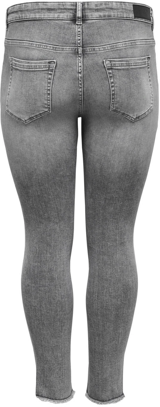 ONLY CARMAKOMA Skinny-fit-Jeans »CARWILLY REG SK ANK JNS« in washed-out Optik