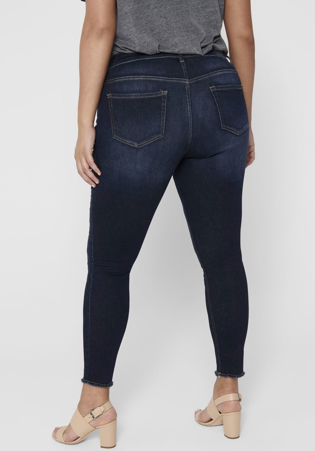 ONLY CARMAKOMA Skinny-fit-Jeans »CARWILLY REG SK ANK JNS« in washed-out Optik
