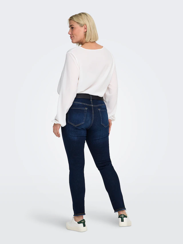 ONLY CARMAKOMA Skinny-fit-Jeans »CARWILLY REG SK ANK JNS« in washed-out Optik