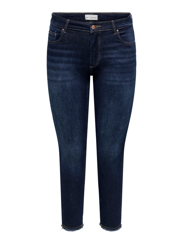 ONLY CARMAKOMA Skinny-fit-Jeans »CARWILLY REG SK ANK JNS« in washed-out Optik