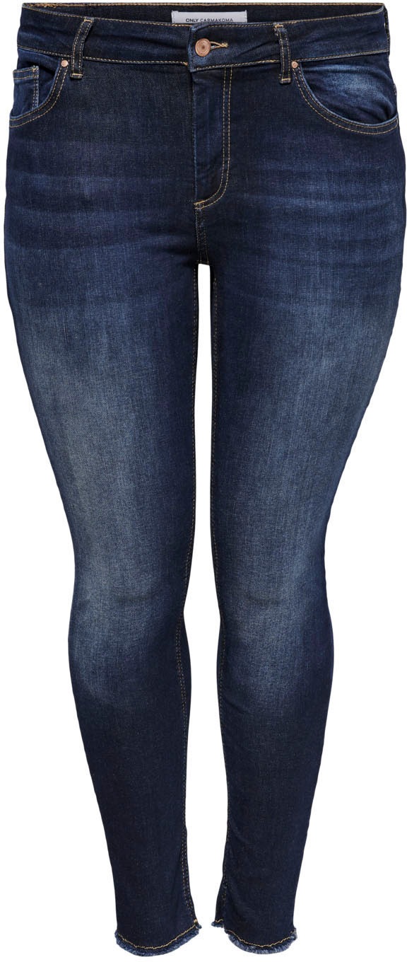 ONLY CARMAKOMA Skinny-fit-Jeans »CARWILLY REG SK ANK JNS« in washed-out Optik
